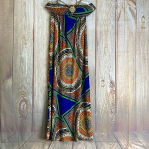 💵ForeverCute Tie Neck Halter Maxi Dress Size Small